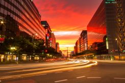 博多駅周辺の夜景