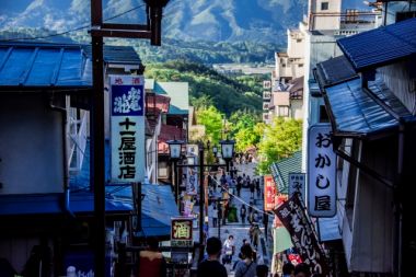 群馬県渋川市の伊香保温泉街