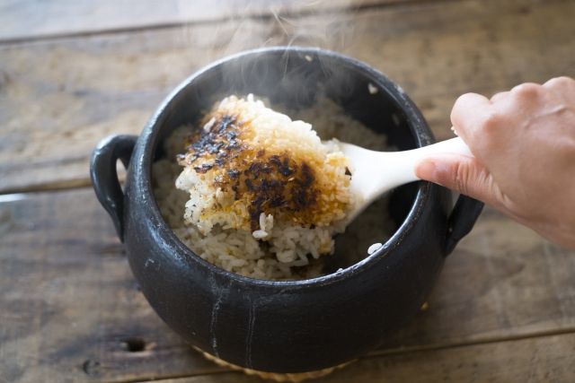 土鍋炊飯　おこげ