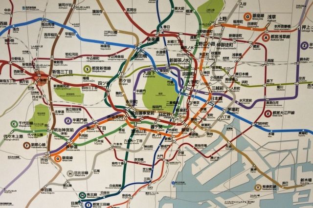 東京の鉄道路線図