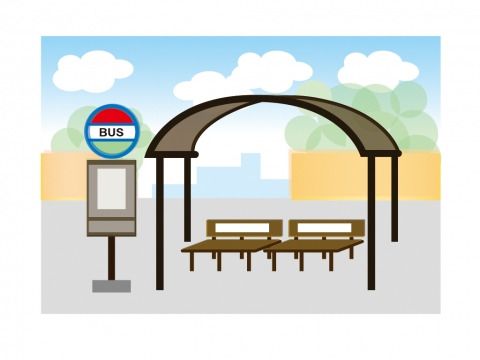 本宮町バス停の画像