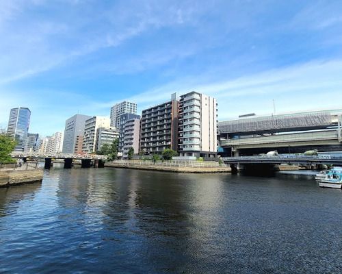 新芝運河沿緑地展望スポットの画像