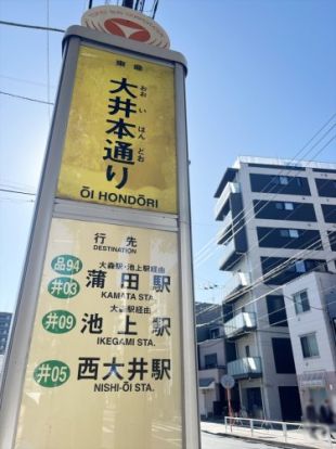 大井本通りバス停(大井町駅・品川駅行)の画像